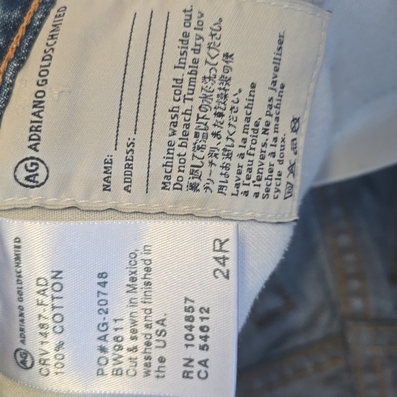 AG Adriano Goldschmied The Bonnie Relaxed Blue Denim Cut-Off Shorts Size 24 - Picture 4 of 8